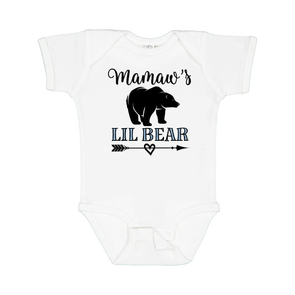 Inktastic Mamaw Grandma Lil Bear Grandson Boys Baby Bodysuit