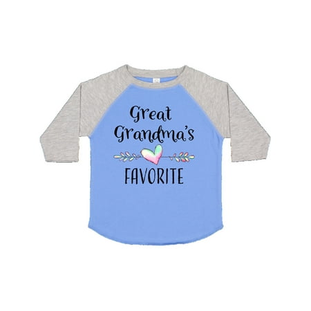 

Inktastic Great Grandmas Favorite- Heart Great Grandchild Gift Toddler Boy or Toddler Girl T-Shirt