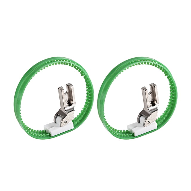 Uxcell 1''x0.43''x1.38'' #T35 Pie prensatela de doble anillo para máquina de coser de nylon verde 2pcs