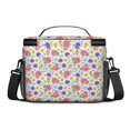 thumbnail image 3 of Lunch Box Pioneer Flower Floral Print Pattern Insulated Lunch Bag for Women Men,Medium Leakproof Lunchbox Cooler Bag Adjustable Strap,10 X 6.7 X 8 Inches, 3 of 6
