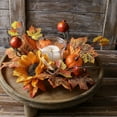 thumbnail image 6 of JGJJUGN Pumpkin Sunflower Candle Holders Decorative Wreath Multicolor Faux Flowers Table Decor for Autumn Parties, 6 of 7