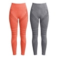 thumbnail image 4 of Mnuaqn 2 Pack Cellulite Leggings Womens High Waisted Lipedema Compression Legging Tummy Control Seamless Workout Yoga Pants Orange,Size 3XL, 4 of 4