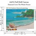 thumbnail image 2 of Otra decoración de la pared Kits de playa de pintura de diamante de bricolaje para adultos niños, kits de arte de diamante de paisaje de taladro completo redondo 5d pintura de gema de mar bordado, 2 of 5