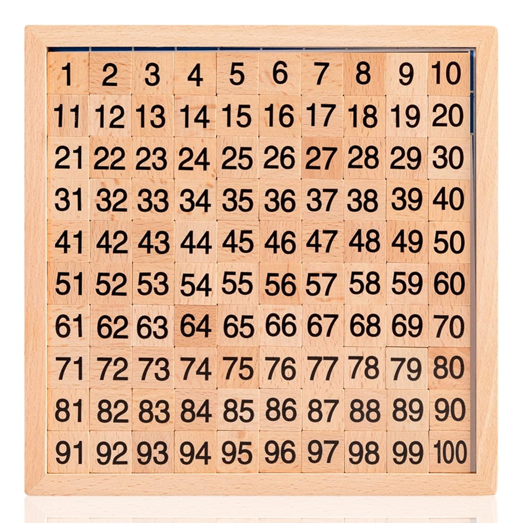 1-100 Consecutive Numbers Counting Toy Wooden Hundred Board Math Education 