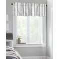 thumbnail image 4 of Kitchen Cafe Valance Curtain for Small Windows,Bohemian Geometric Triangle Black Line Stripe Art Rod Pocket Short Valances Boho White Window Treatment Panel for Living Room/Bedroom/Bathroom,42x18in, 4 of 9
