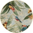 thumbnail image 2 of Unique Loom Outdoor Botanical Collection Area Rug - Chanticleer (3' 1" Round Multi/Blue), 2 of 7