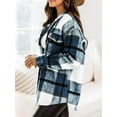 thumbnail image 2 of Harence Womens Plaid Jacket Shacket Flannel Shirts Button Down Long Sleeve Fall Casual Coats, 2 of 4