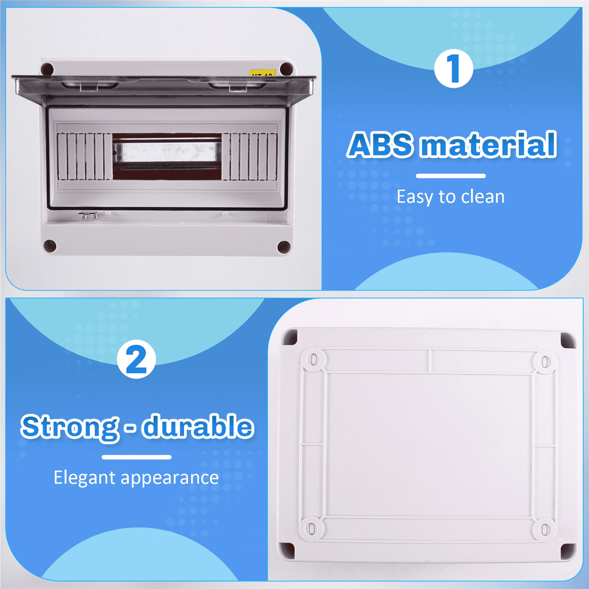 HT Series Junction Box 12WAY PC IP65 Waterproof Distribution Box Outdoor Plastic Electrical HT-12Way for Circuit Breaker