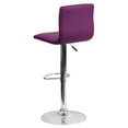 thumbnail image 3 of Pemberly Row 25" to 33" Striped Bar Stool in Purple with Chrome Base, 3 of 5