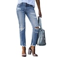 thumbnail image 2 of LYMAYTER Jeans for Women Skinny Stretchy Long Jeans Soft Slim Fit Distressed Denim Pants Comfy Classic Jeans S-2XL, 2 of 8