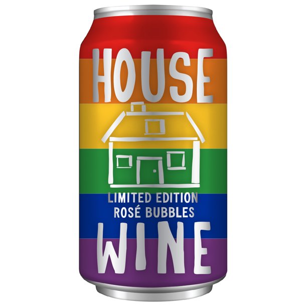 House Wine Rose Bubbles , 375 ml Can