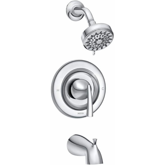 MOEN 82330 Essie Single-Handle 5-Spray Tub and Shower Faucet in Chrome (Valve Included)