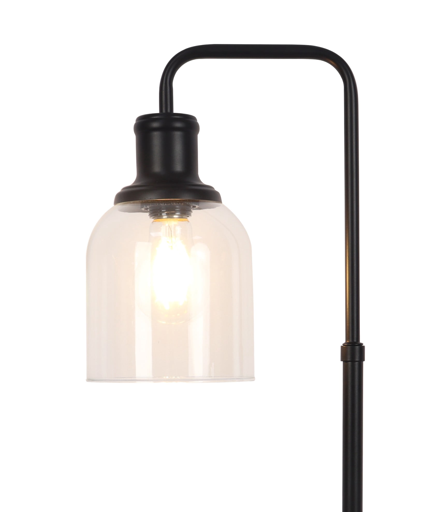 Better Homes & Gardens Bronze Table Lamp with Glass Shade and USB, USB-C Ports