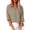 Beige, variant on Ladies Drop Shoulder Slub Cotton Long Sleeve Shirt with Pockets Easy Comfortable Casual Tops
