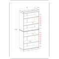 thumbnail image 3 of Palace Imports  100% Solid Wood 32" Bathroom Cabinet with Frosted Glass Doors, 2-Drawers and Adjustable Shelves, Yellow, 3 of 3