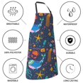 thumbnail image 5 of Pofeuu Marine Inhabitants Print Waterproof Apron with Pockets Adjustable Cooking Aprons Kitchen Bib for Baking Household Cleaning, 5 of 8