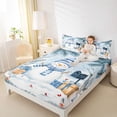 thumbnail image 4 of Manfei Lovely Xmas Snowman Twin Sheet Sets,Teens Christmas Gifts Twin Fitted Sheet,Happy New Year Flat Sheet For Boys Girls,Luxury Bedroom Decor,3-Piece, 4 of 7