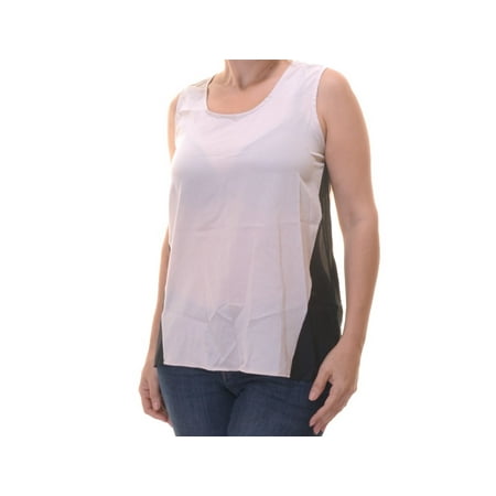 August Silk Women's Sleeveless High-low Top Tank Size S Black/Ash Blond