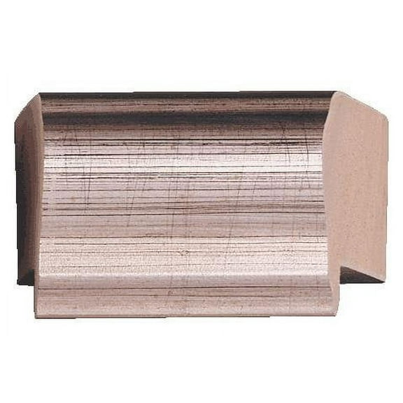Picture Frame Moulding (Wood) 18Ft Bundle - Contemporary Silver Finish - 1.25" Width - 1 1/4"