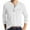 AH08_White, variant on Resicozy Men's Long Sleeve Henley Shirts Big and Tall Button V-Neck T-Shirts Classic Causal Solid Color Tops with Pockets Khaki M