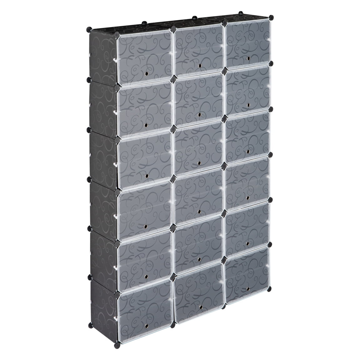 3 Rows 12 Tier Portable 72 Pair Shoe Rack Organizer with Covers - 36 Grids Metal Shoe Rack Large Capacity Storage Cabinet Expandable for Entryway /Bed Room/ Toy Storage, Flexible DIY Style, Black