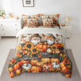 thumbnail image 2 of Erosebridal Cute Gnome Bedding Twin Size,Rustic Thanksgiving Day Bed Set,Pumpkins Maple Leaves Bedding Sets Twin Size,Ultra Soft Bedroom Decorative Reversible,7pcs, 2 of 7