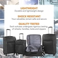 thumbnail image 5 of Cantor Ultra Lightweight Softside Luggage with Spinner Wheels,Black, Set of 3, Expandable Suitcase with Retractable Handle and ID Tag, 5 of 6