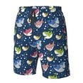 thumbnail image 5 of Kdxio Colorful Cartoon Shark Pattern Mens Casual Shorts - Drawstring Summer Beach Sports Shorts for Men, 5 of 9