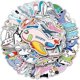 thumbnail image 1 of 50 Pcs Airplane Decals Waterproof Stickers for Water Bottles Laptop Car Hydro Flasks Phone Guitar Skateboard Kawaii Airplane Planner Vinyl Decals Aest, 1 of 5