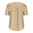 thumbnail image 3 of Jalioing Women's Short Sleeve Shirt Oversized Pleated Crew Neck T Shirt Plus Size Print Pullover Tee Summer, 3 of 6