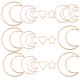 thumbnail image 1 of 20 anillos de metal atrapasueños de luna para decoración artesanal., 1 of 8