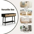 thumbnail image 6 of Kinbor 41 Inch Long Console Tables, Narrow Entryway Table, Farmhouse Couch Table Behind Sofa with 2 Drawers & Storage Shelf, Black, 6 of 9