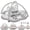 Grey, variant on Baby Gym Play Mat, Sitting-up Babies Seats for Infants,with 5 Detachable Toys, Infant Toddler Activity Tummy Time Playmats for Newborn 0-12 Months