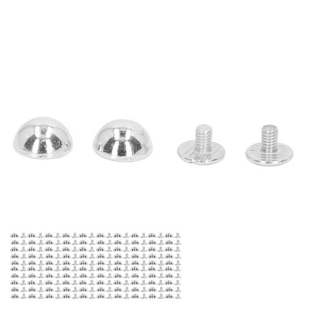 

Mushroom Rivet Studs Leather Rivets Kit Electroplating DIY Craft For Punk Clothing Silver
