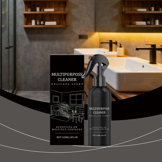 Limpiador multiusos en aerosol de 120 ml | Eliminador de manchas y cal de acción rápida para cocina y baño | Seguro para encimeras, azulejos, paredes y vidrio | Aroma fresco y pulverizador de fina