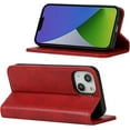 thumbnail image 4 of for iPhone 14 Plus Wallet Folio Phone Case with Card Holder 6.7 Inch,Premium PU Leather Magnetic Full Protection Shockproof Phone Case for Women & Men for iPhone 14 Plus 5G 2022 -Red, 4 of 13
