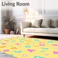 thumbnail image 2 of ODIKA 2'x3' Machine Washable Non-Slip Area Rug, Alphabet Counting Shapes Developmental Engagement High Traffic Rug, Yellow, 691663, 2 of 7