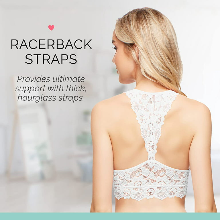 Lace Bralette for Women, Unpadded and Unlined Wireless Bra