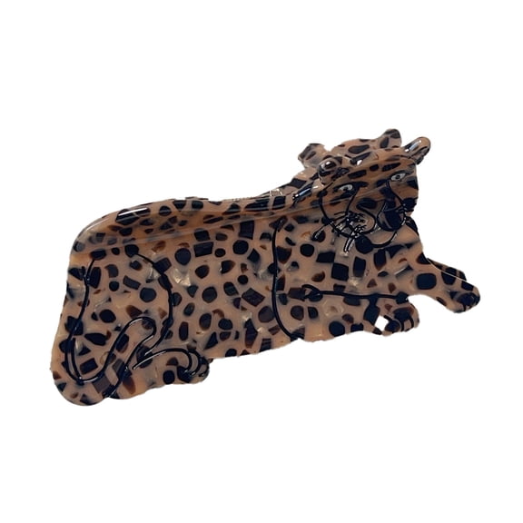 2pcs Leopard Cellulose Acetate(Resin) Claw Hair Clips Peru 98x50mm