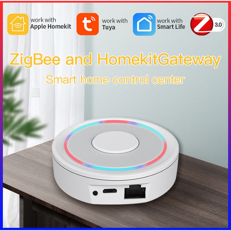 thumbnail image 1 of Tuya Apple HomeKit Dual - Wired Mode ZigBee Gateway Smart Home Voice Control System - ZigBee Zero Fire 1 Way, 1 of 5