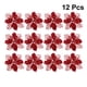 thumbnail image 3 of 12 flores artificiales huecas de Pascua con purpurina para colgar en el árbol de Navidad (rojas), 3 of 6