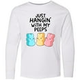 thumbnail image 3 of Inktastic Easter Just Hangin' with My Peeps Long Sleeve Youth T-Shirt, 3 of 5