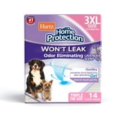 Angle View: Hartz Home Protection Odor Eliminating Dog Pads, 3XL, 36 in x 36 in, 14ct