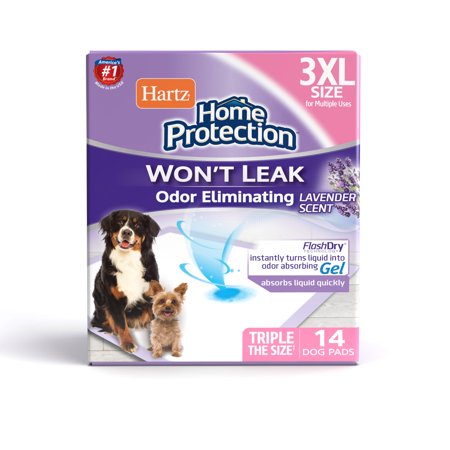 Hartz Home Protection Odor Eliminating Dog Pads, 3XL, 36 in x 36 in, 14ct