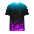 thumbnail image 3 of Qiopertar Liquidation à Moins de 5$ T-Shirt à Manches Courtes à Capuche Col Rond Impression Numérique pour Hommes en Liquidation, 3 of 4