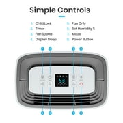 Pro Breeze 50 Pint Dehumidifier for Home & Basement – Covers up to 3,500 sq ft, with Humidity Sensor, Auto Shut Off, Continuous Drain Hose & Moisture Removal for Large Rooms