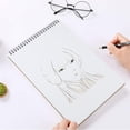 thumbnail image 5 of Cuaderno de dibujo A4, 2 cuadernos de dibujo encuadernados en espiral con tapa dura, material de dibujo, papel con páginas en blanco, adecuado para arte, acuarela, lápiz, 160 g/m², 60 páginas Sincero Electrónica, 5 of 5