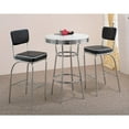 thumbnail image 2 of Retro Bar Table with Chrome Base & White Top - 30" Round Diner Table, 2 of 2