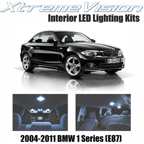 XtremeVision LED for BMW 1 Series E87 2004-2011 8 Pieces Cool White Premium Interior LED Kit Package Installation Tool