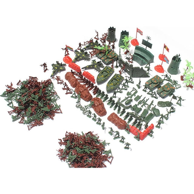 290 Piezas Base Set Playset 4cm Men de Acción Y Accesorios - Tanques Warplanes Y Más